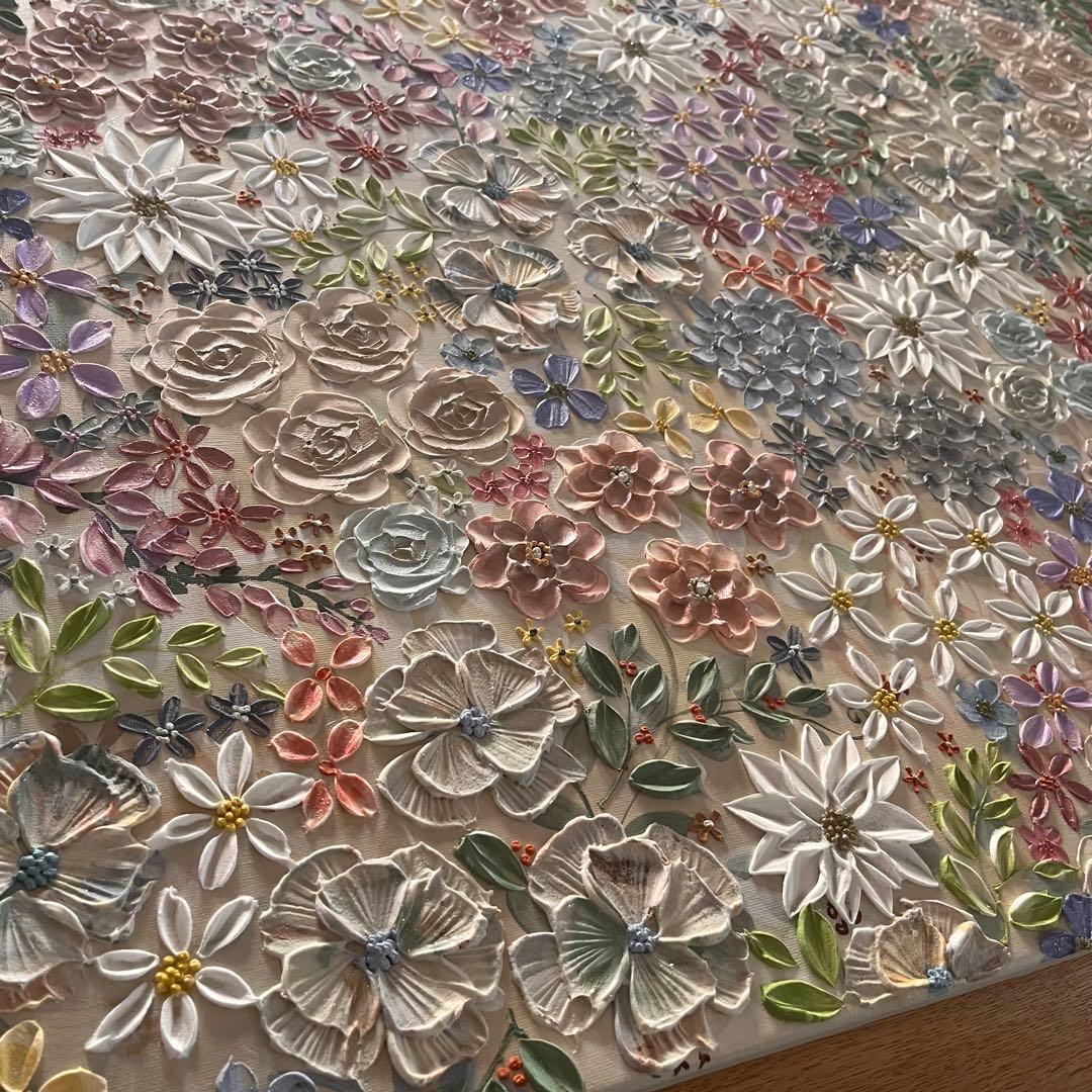 F30号 抽象アート キャンバス作品くすみカラー 優しい色合い 壁掛け