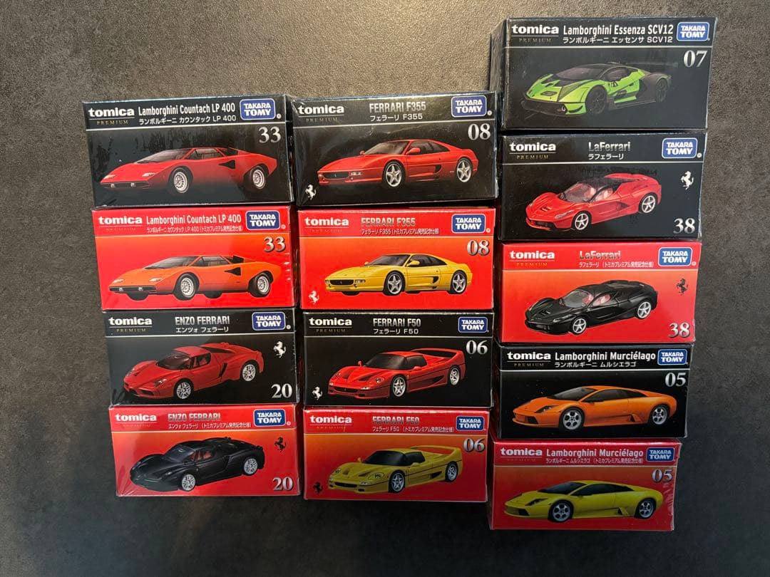 【新品未開封】フェラーリ＆ランボルギーニ プレミアムミニカーまとめ
