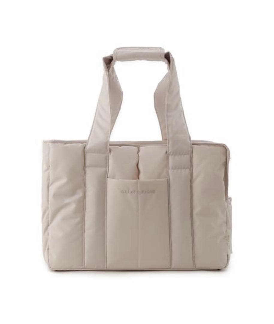 ジェラートピケ キルティングキャリーバック ベージュ