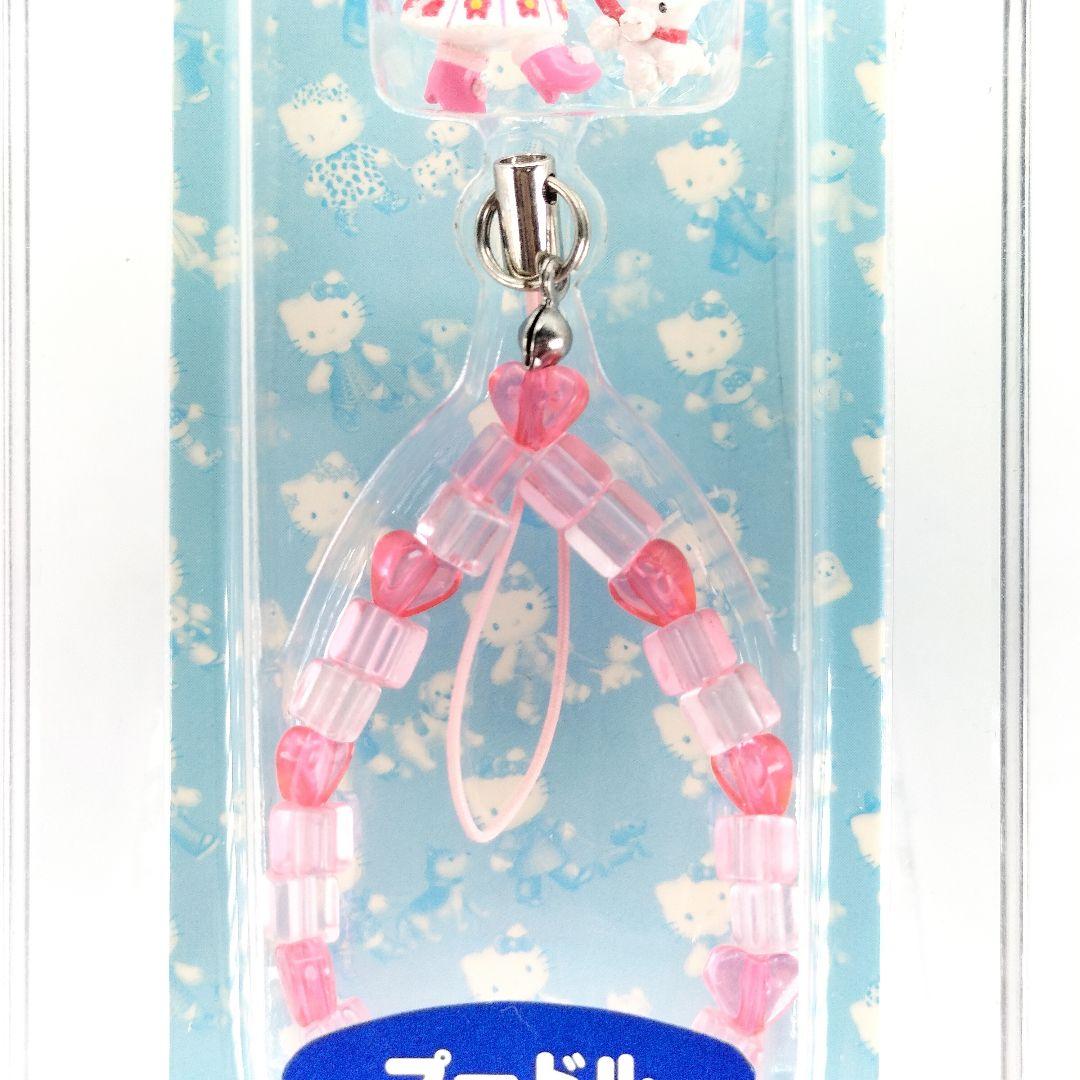 未開封 レア ハローキティ プードル ストラップ 根付け おさんぽ 2002年