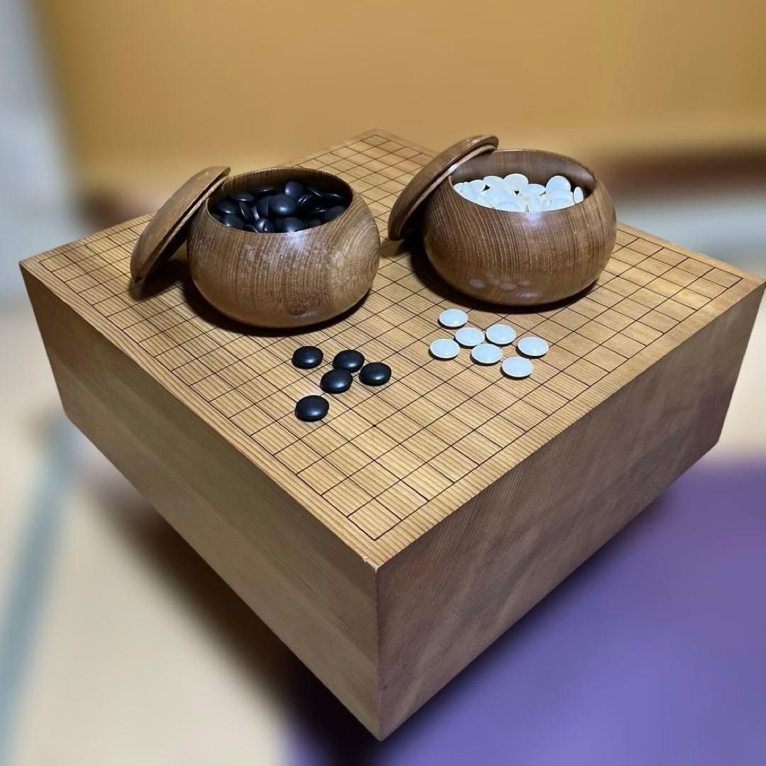 碁盤、脚付き、碁石セット