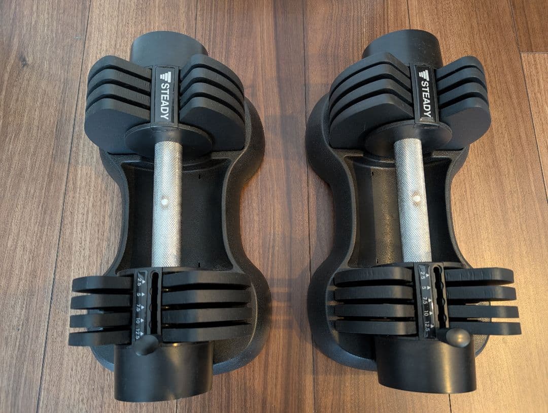 STEADY 調整可能ダンベル 2.5-10kg