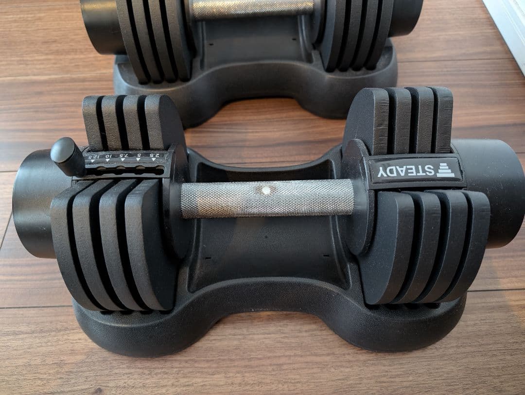 STEADY 調整可能ダンベル 2.5-10kg