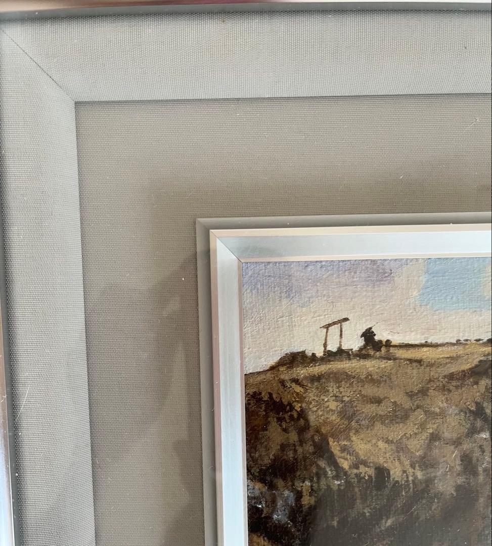 『経島』白潟 吉堯　油絵　肉筆　出雲大社　日御碕　日本海