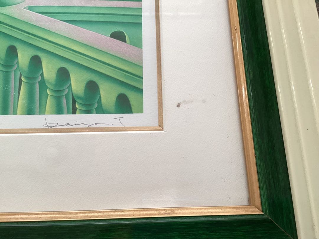 ディズニー　グリーンヴェニス塚本馨三　アート　絵画　シルクスクリーン　直筆サイン