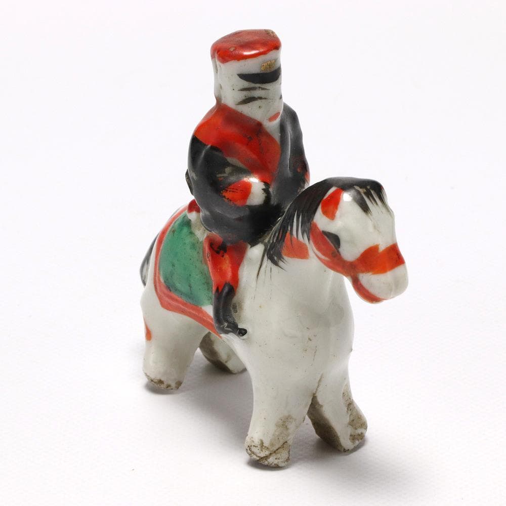 191B 磁器人形 力士 兵隊 女の子 当時物 昭和レトロ 高さ8.5㎝