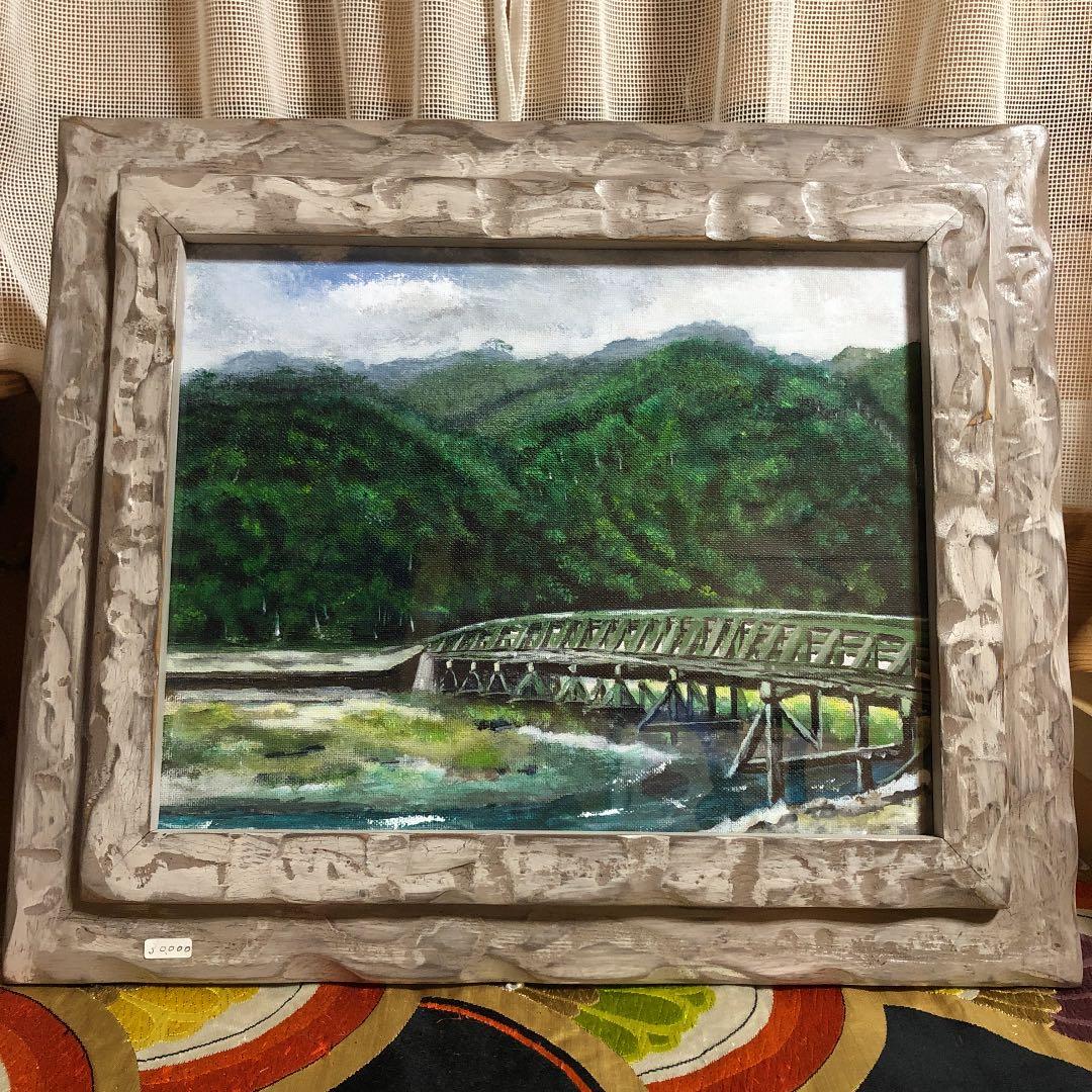 アクリル画　京都嵐山