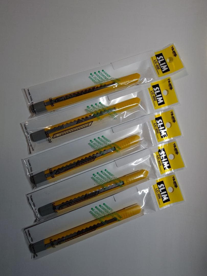 【1524】タジマカッターナイフ 黄・赤色　各５本組　計10本