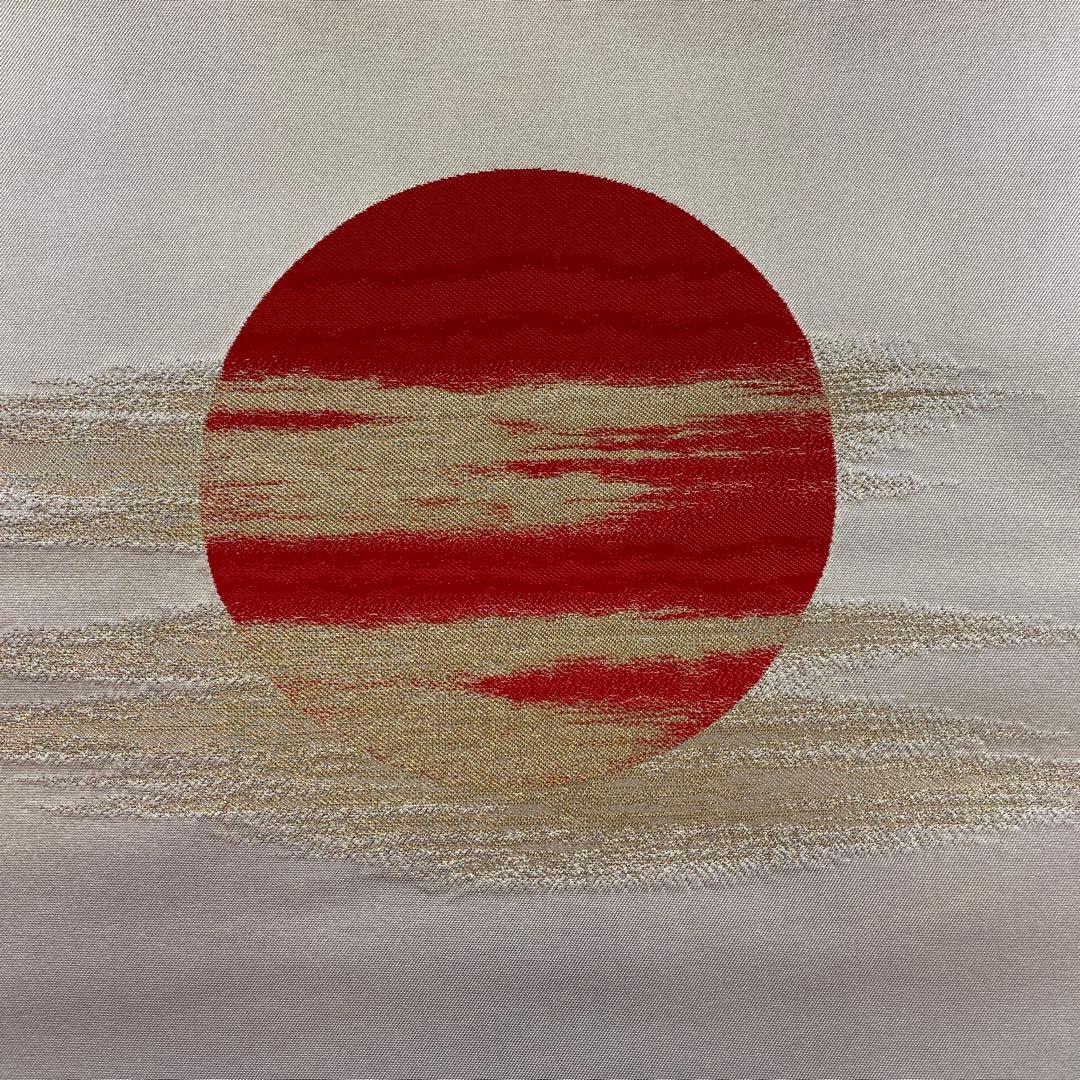 美品 掛け軸 木曽亮爾制作「日輪」純金糸 造幣局分析証明書付 24K 刺繍