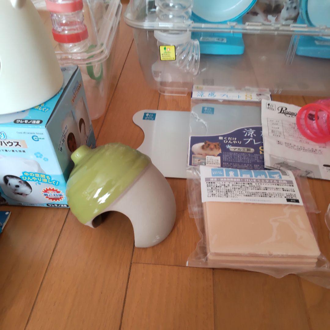 大量 2頭飼えます ハムスター飼育セット ケージ ホイール ヒーター 等