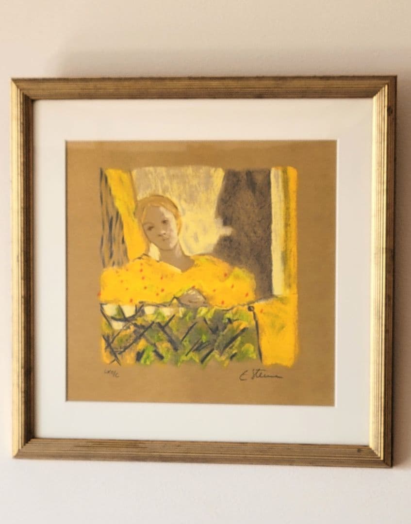 スタン作　リトグラフ　午後のひと時