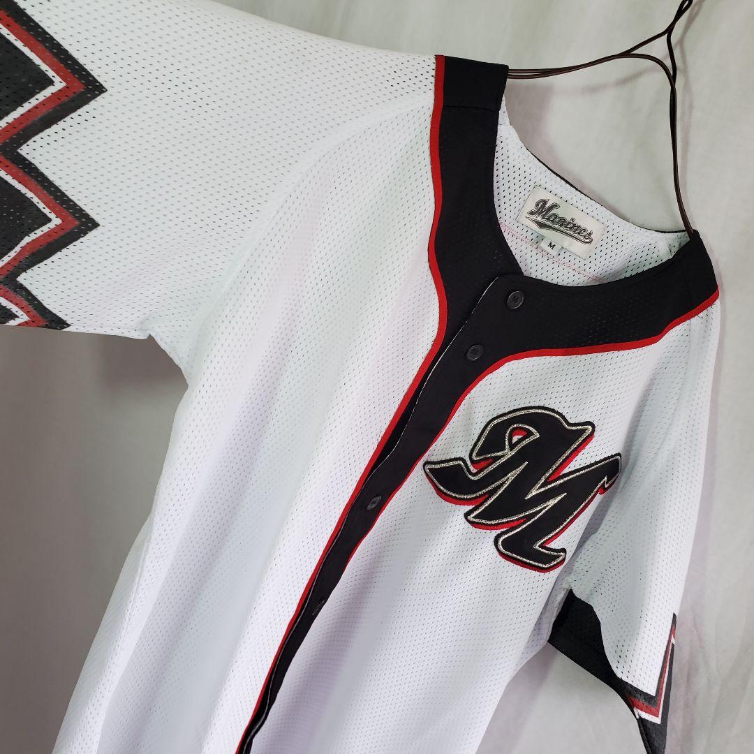 千葉ロッテマリーンズ 野球 ギザ ユニフォーム 白 黒 半袖 ウェア