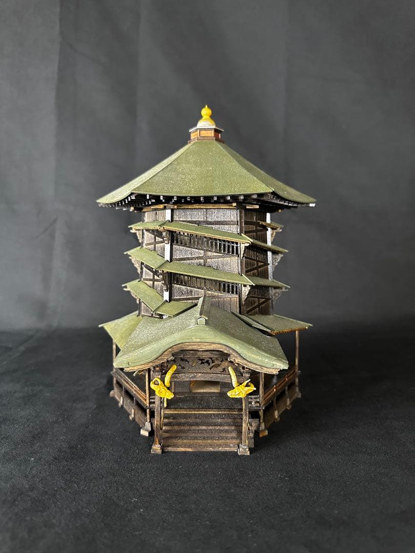 会津　さざえ堂　建築模型　完成品