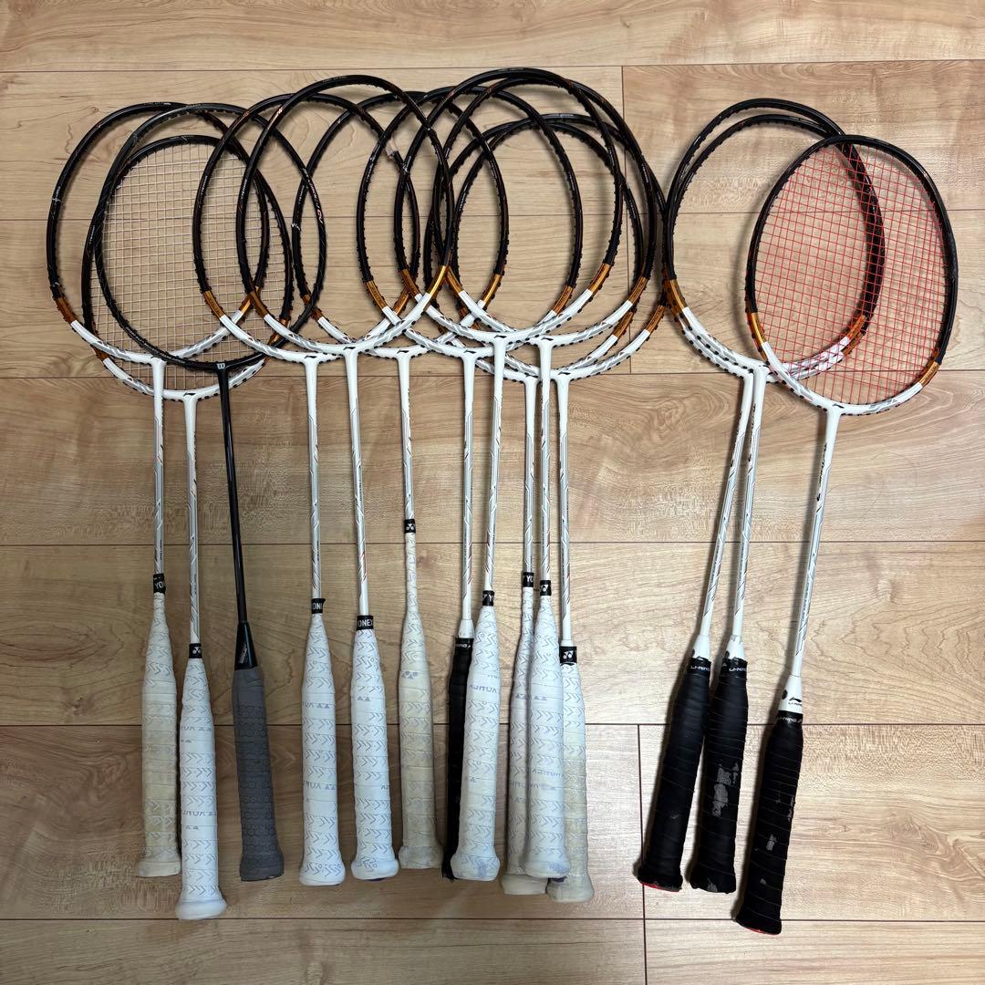 バドミントンラケット 15本セット カーボンファイバー