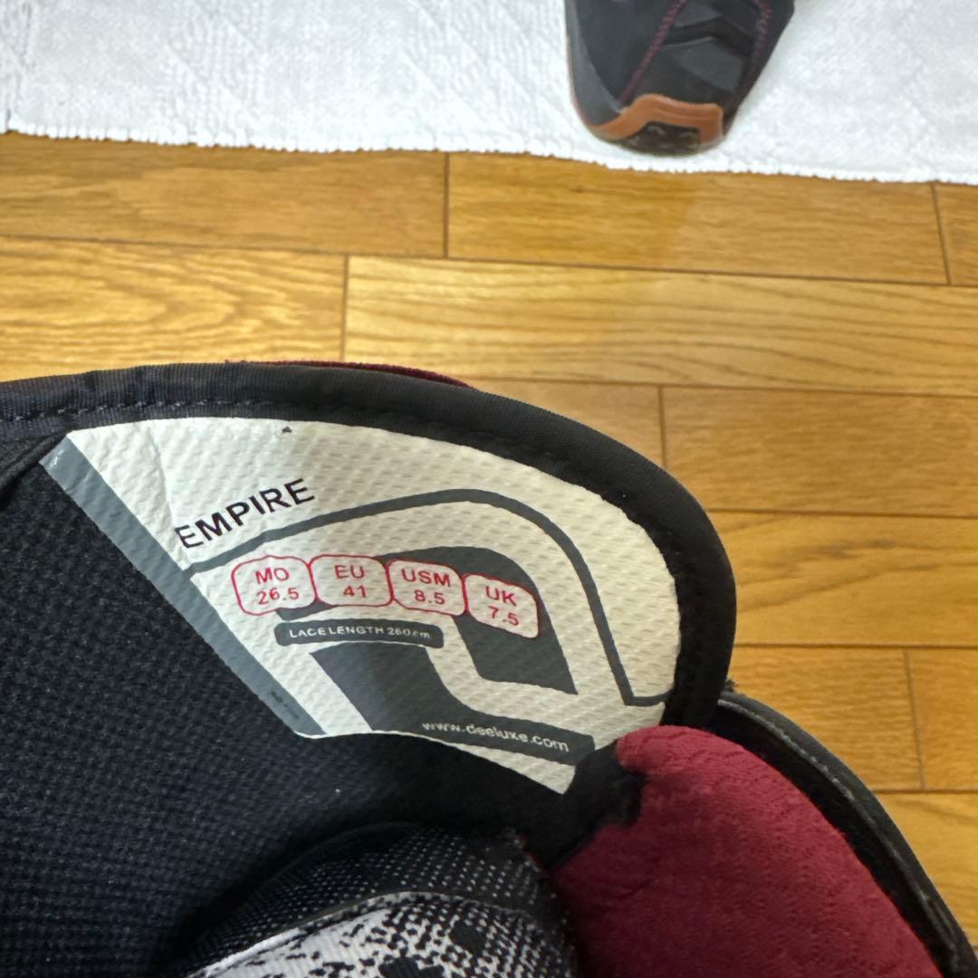 スノーボードブーツ(男性用) ブラック/レッド