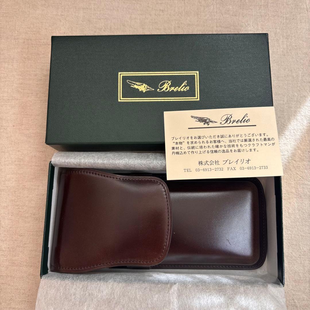 コードバンペンケース 肉盛り3本差しBrelioブレイリオBrelio 廃盤品