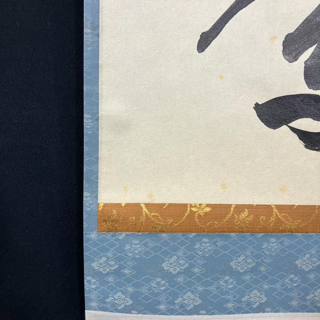 4185 戸上明道「春入千林處々鶯」 共箱 肉筆 紙本 書 掛軸 臨済宗 玉瀧寺