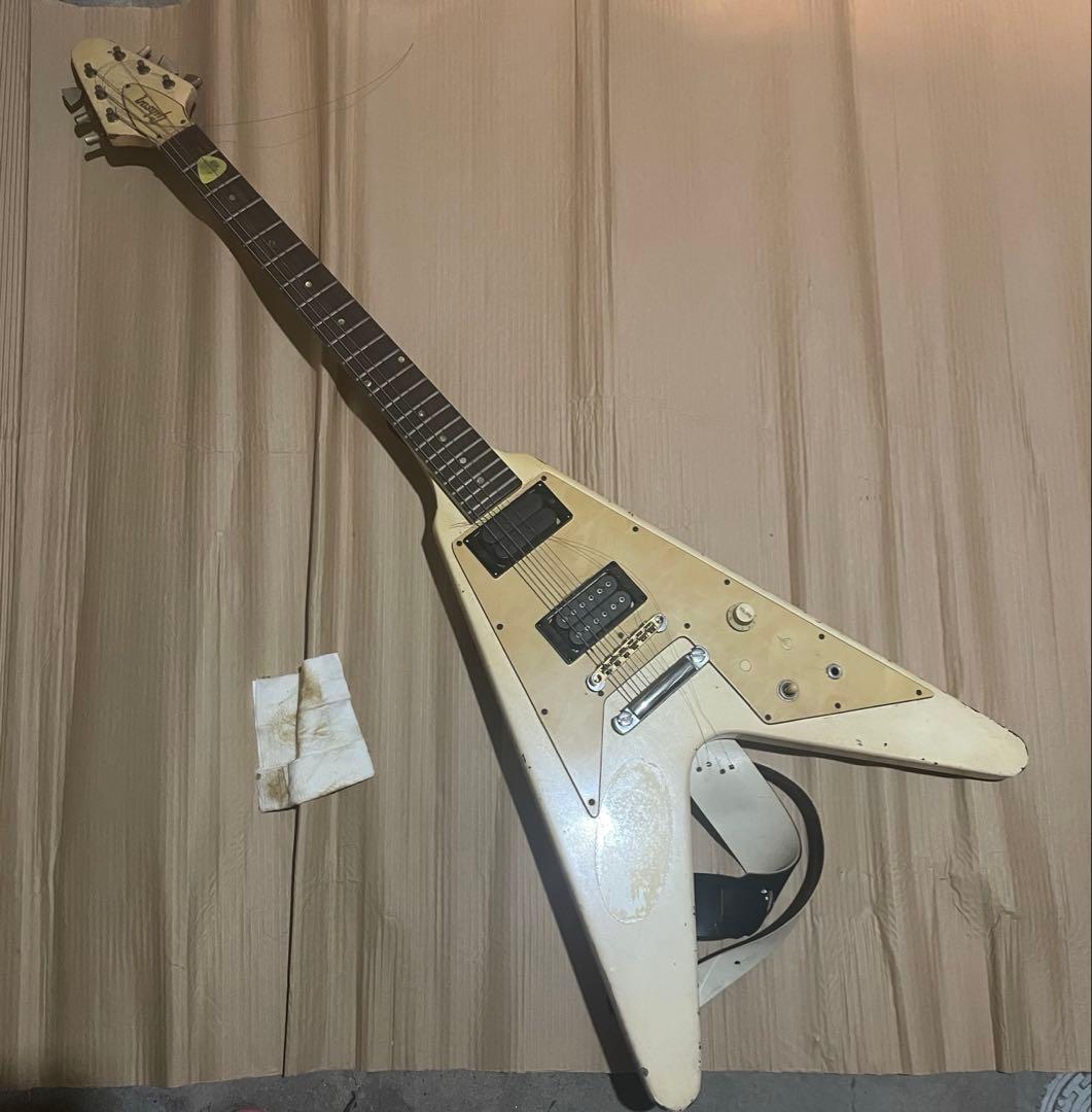 G*&様 Flying V エレキギター クリーム色