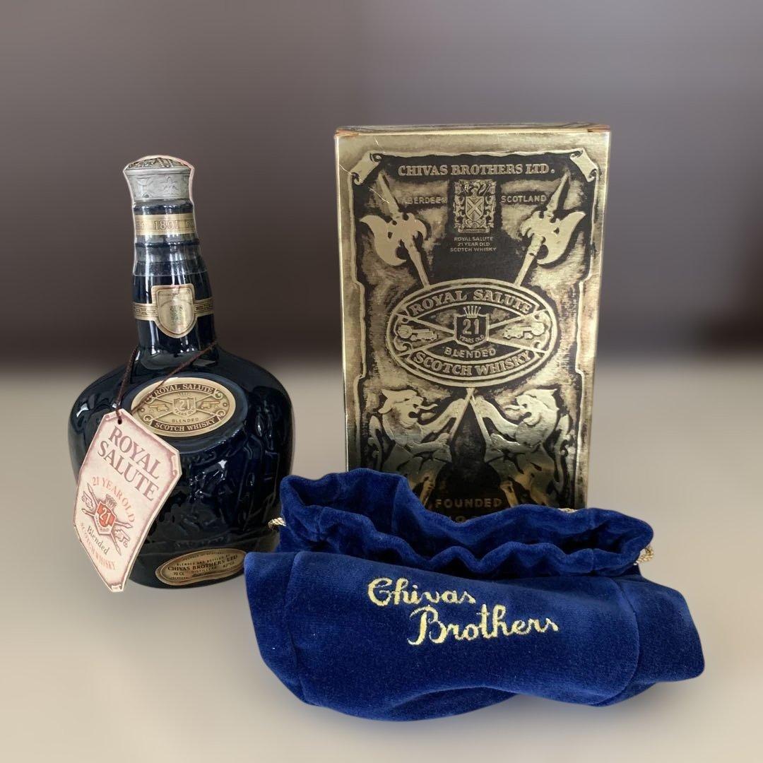 シーバス　ロイヤルサルート21年　陶器ボトル　巾着・箱付【古酒】