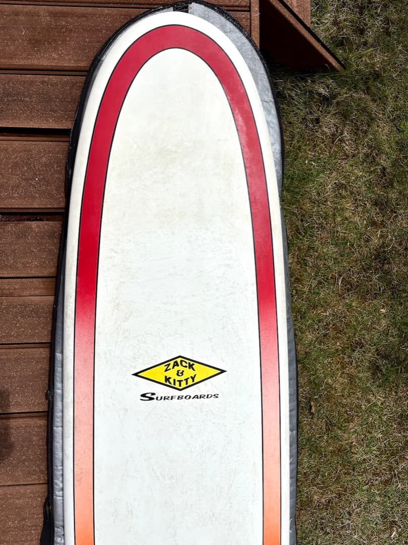 ノーブランド社製　ZACK & KITTY ロングボード ホワイト/オレンジ