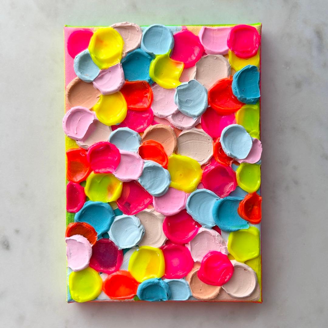 Bubble gum 絵画原画 アクリル画テクスチャーアート