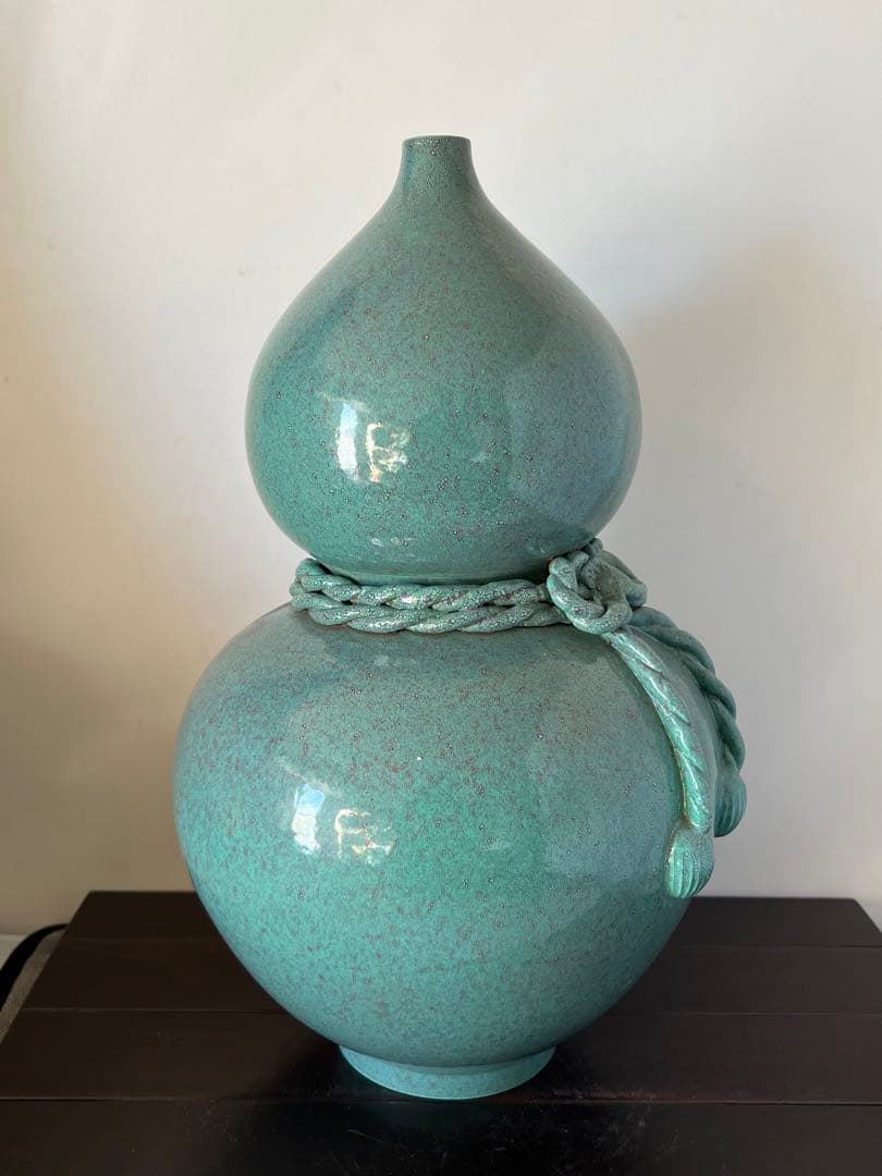 極上・爐鈞釉瓢箪花瓶•【大清乾隆年製】在銘•文房具•清時代 W--32