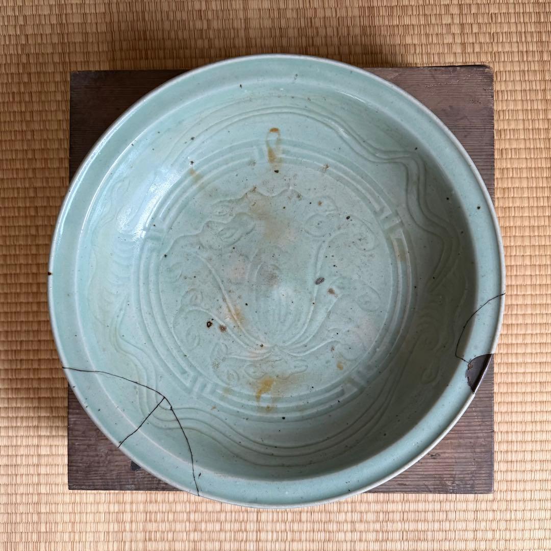 初期伊万里 古波佐見 青磁 大皿 大盤 江戸時代 呉須赤絵 鍋島 古美術 骨董