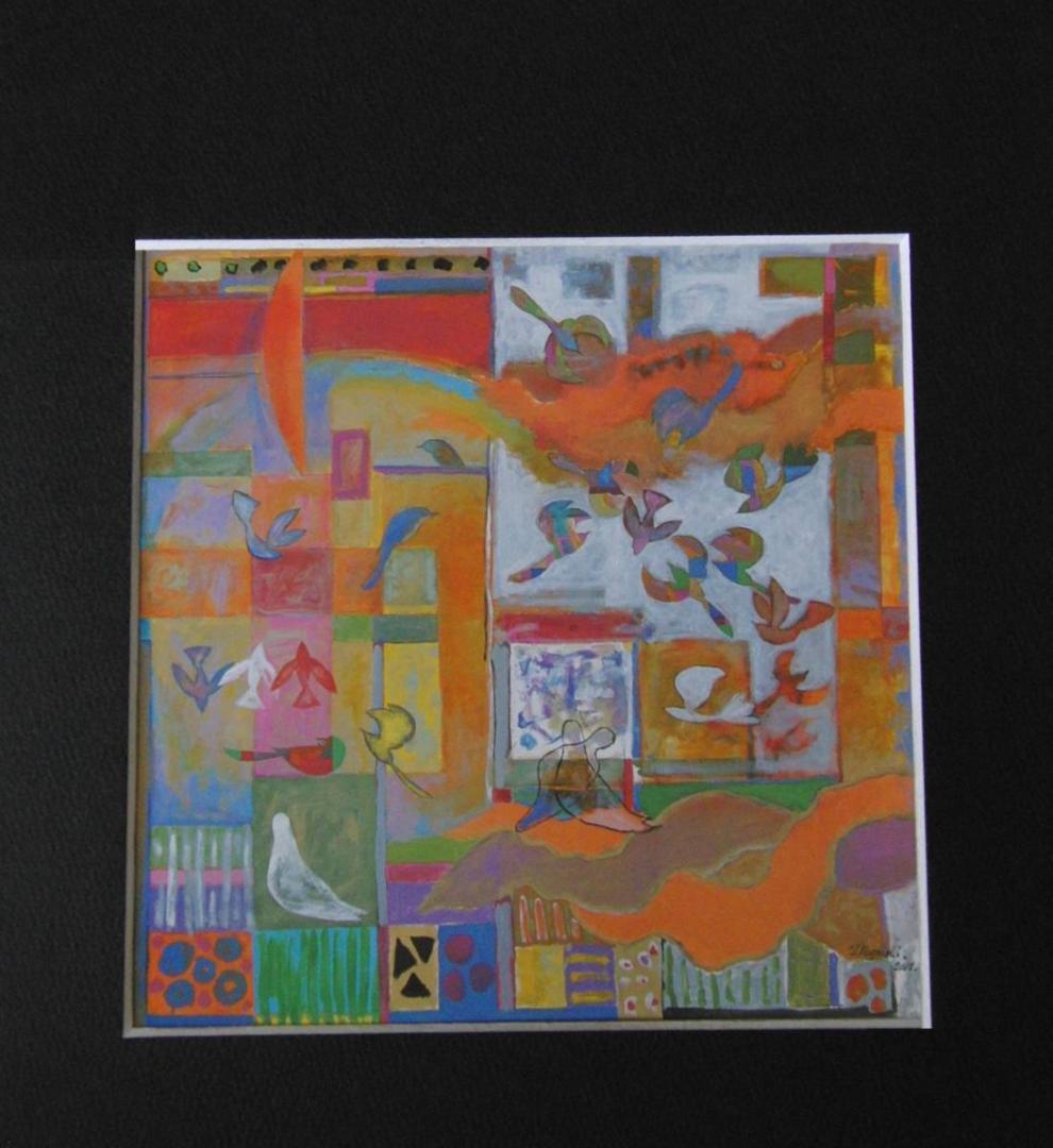 根岸正、【春のラプソディー〈小鳥たち〉】、希少な額装用画集より