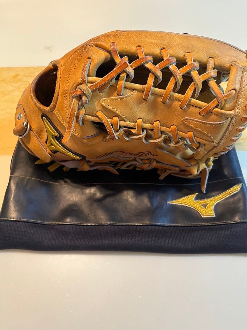 ミズノプロ外野手用硬式グローブ 収納袋付き