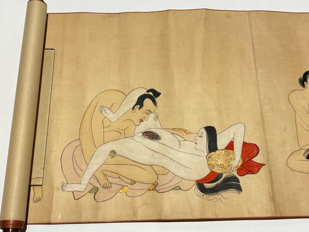 「慶長期風俗画」江戸時代初期〜中期頃筆極彩色春画巻 12図1巻|艶本 浮世絵和本