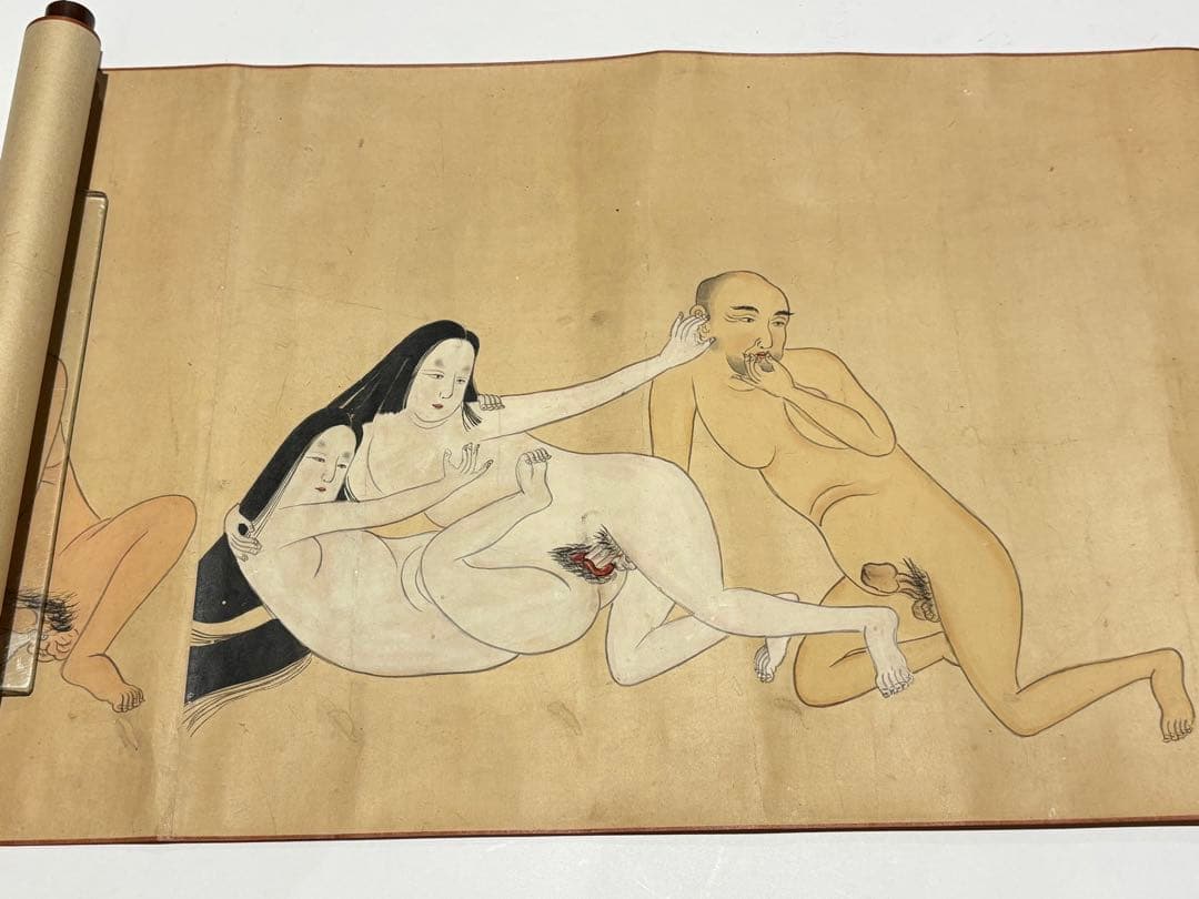 「慶長期風俗画」江戸時代初期〜中期頃筆極彩色春画巻 12図1巻|艶本 浮世絵和本