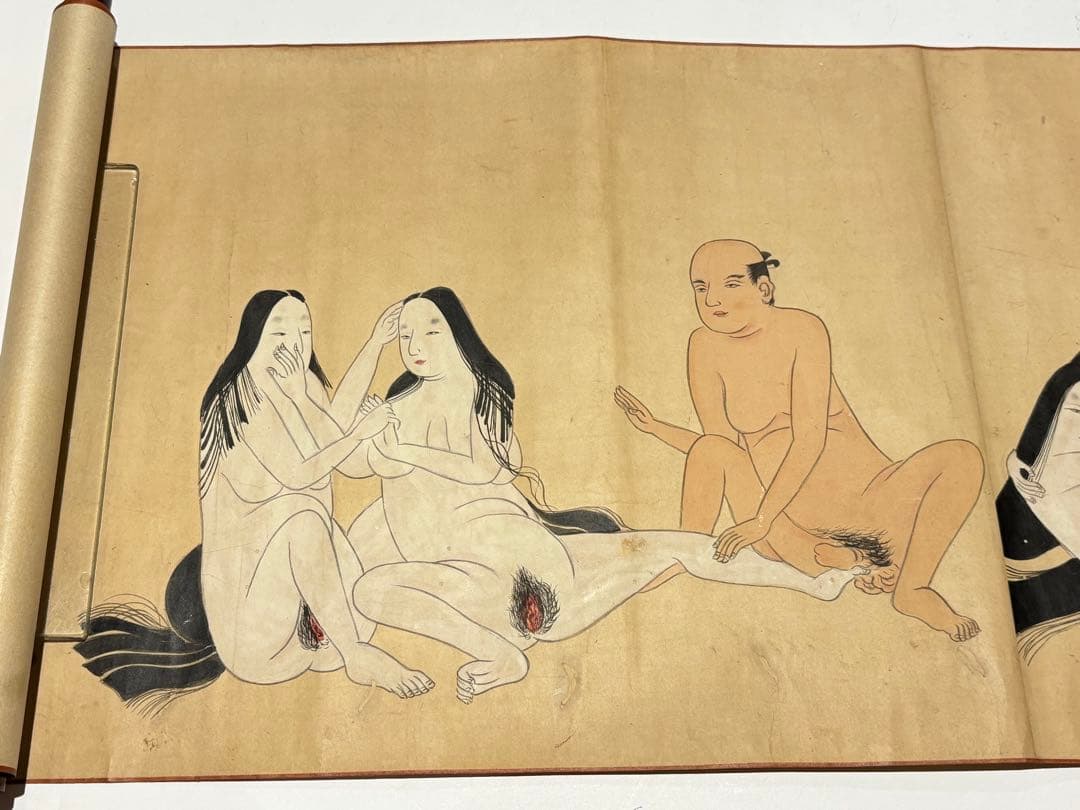 「慶長期風俗画」江戸時代初期〜中期頃筆極彩色春画巻 12図1巻|艶本 浮世絵和本