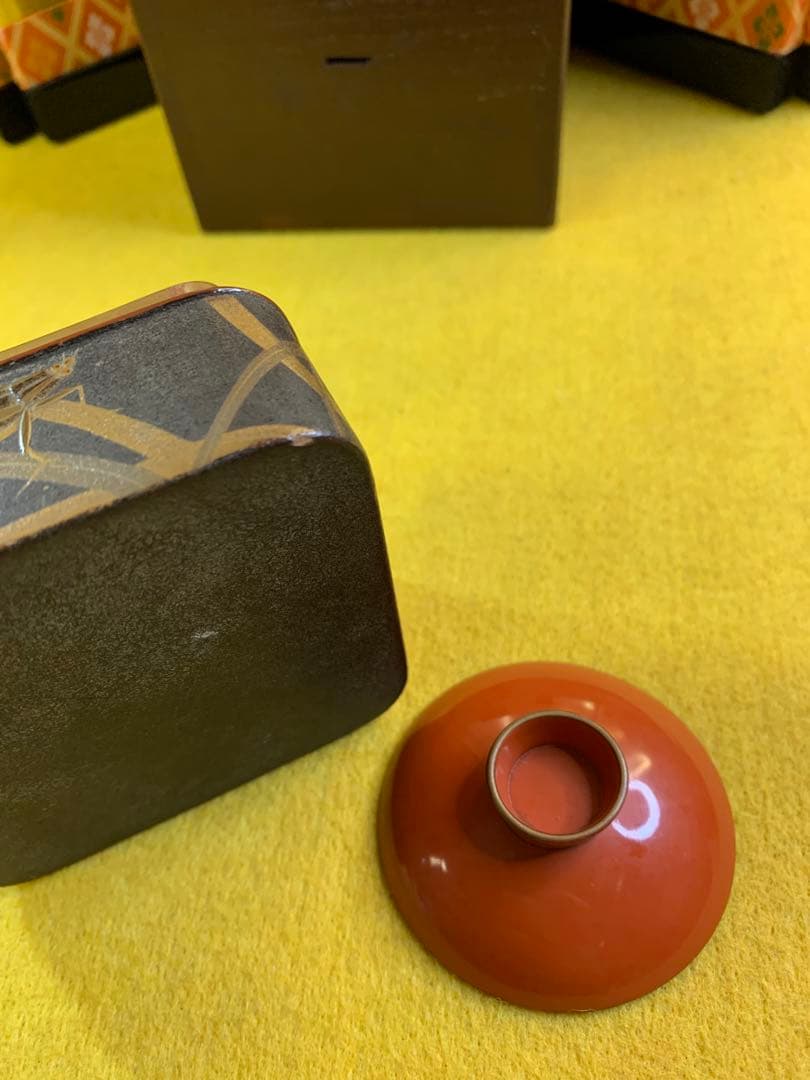 古民家 明治 江戸時代 時代 螺鈿細工 研出し 蒔絵 時代物漆器 古美術 木箱入