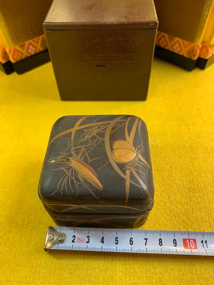 古民家 明治 江戸時代 時代 螺鈿細工 研出し 蒔絵 時代物漆器 古美術 木箱入