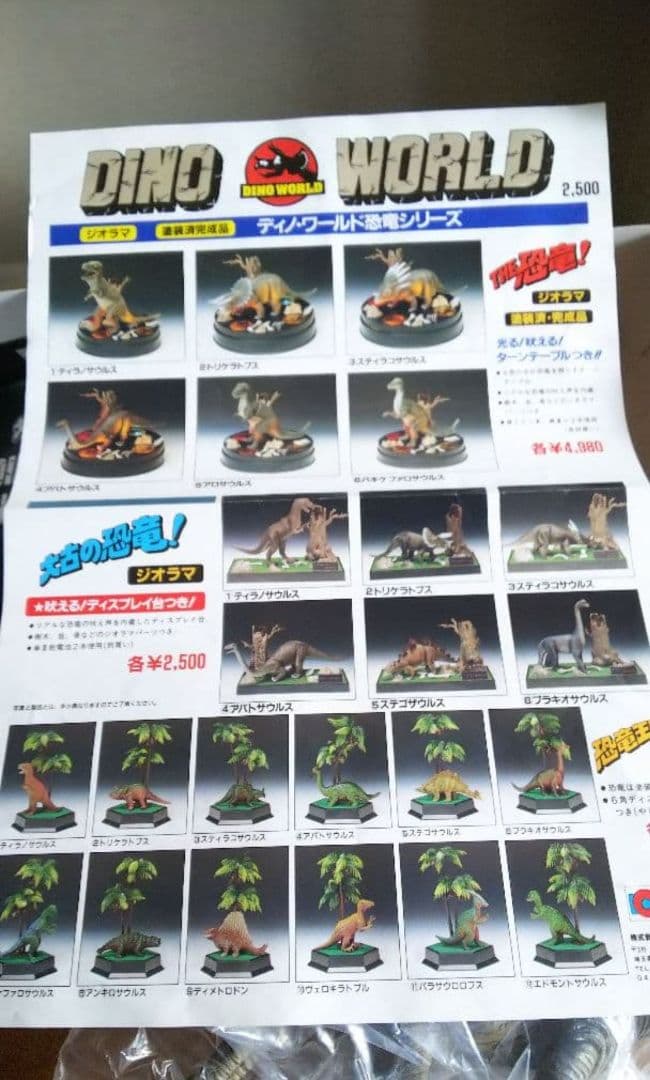 ディノワールド DINOWORLD トリケラトプス 太古の恐竜 ジオラマ
