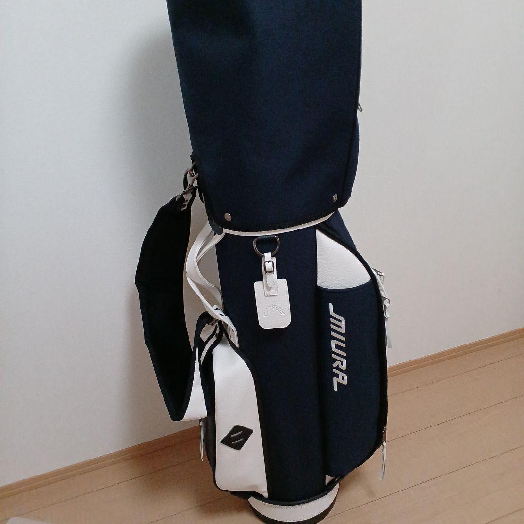 ジョ一ンズ&MIURA キャディバッグ ネイビー/ホワイト