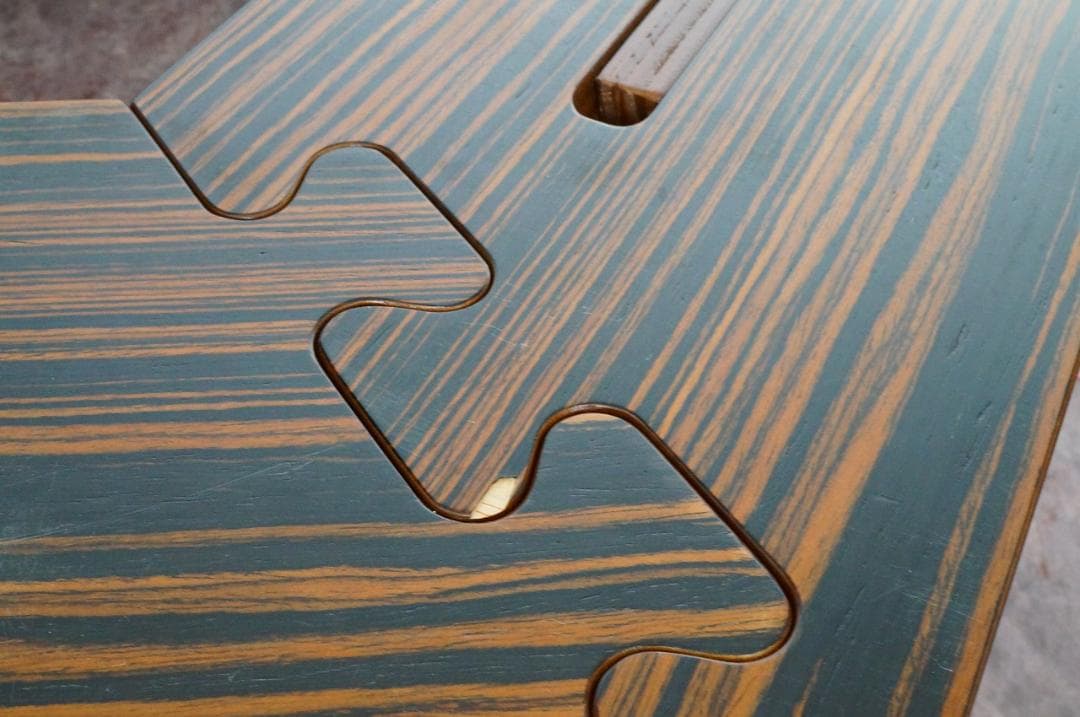 The arth ヘキサテーブル　黒しま次郎　六角テーブル５回使用