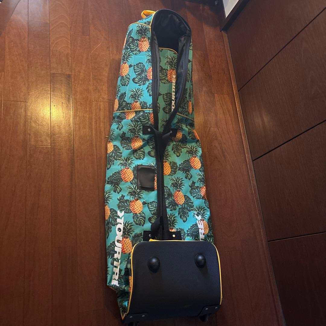 パイナップル柄キャディバッグ カバータイヤとクッション付きTOURTRE