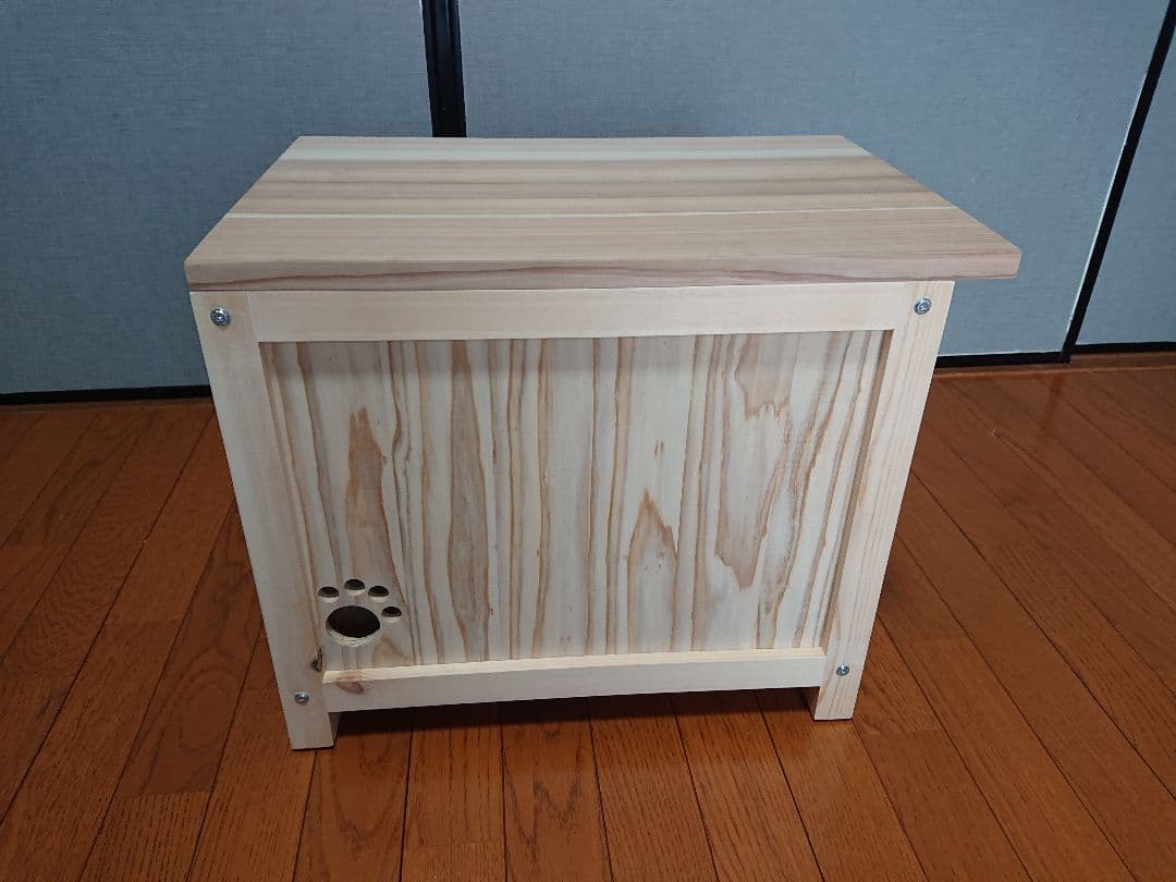 ⑯♥サイドテーブル★キャットハウス★小屋★無垢★ネコ★手作り猫ハウス