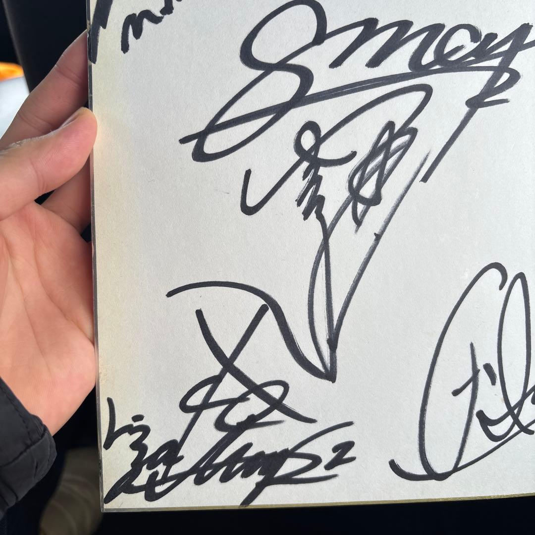 SMAP 6人 （香取、木村、草薙、森、中居、稲垣）直筆サイン色紙