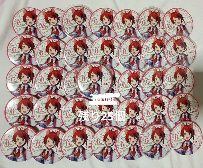 すとぷり　莉犬　缶バッチ　6周年缶バッチ　等身