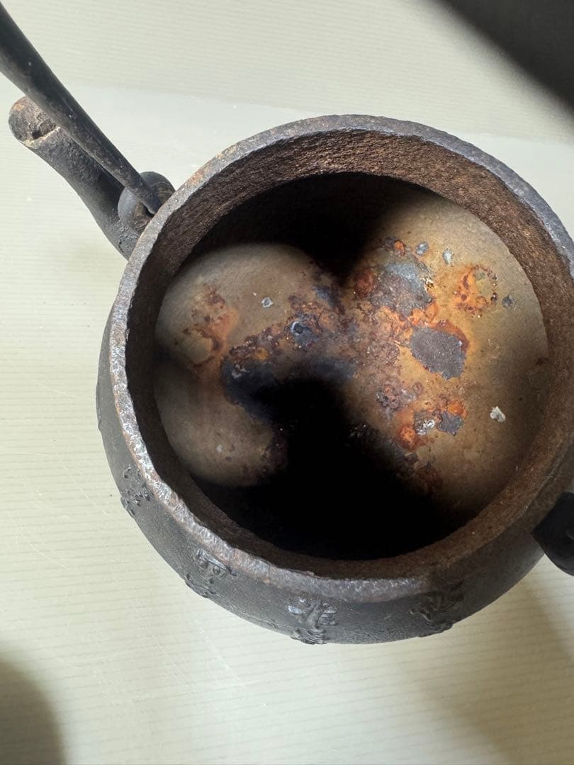 2372 龍文堂　鉄瓶　茶道具　時代物