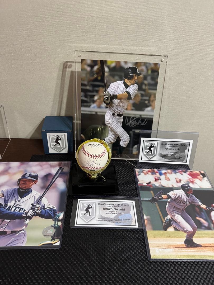 【貴重】イチロー MLBオフィシャル 直筆サインボール & 直筆サインフォト