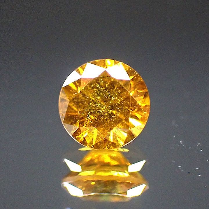【日独ソーティング付き】ディープオレンジーイエローダイヤモンド
