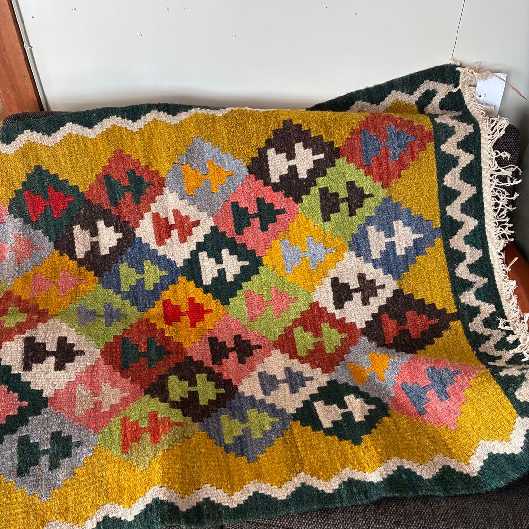 サマルカンド　手織り　草木染め　絨毯