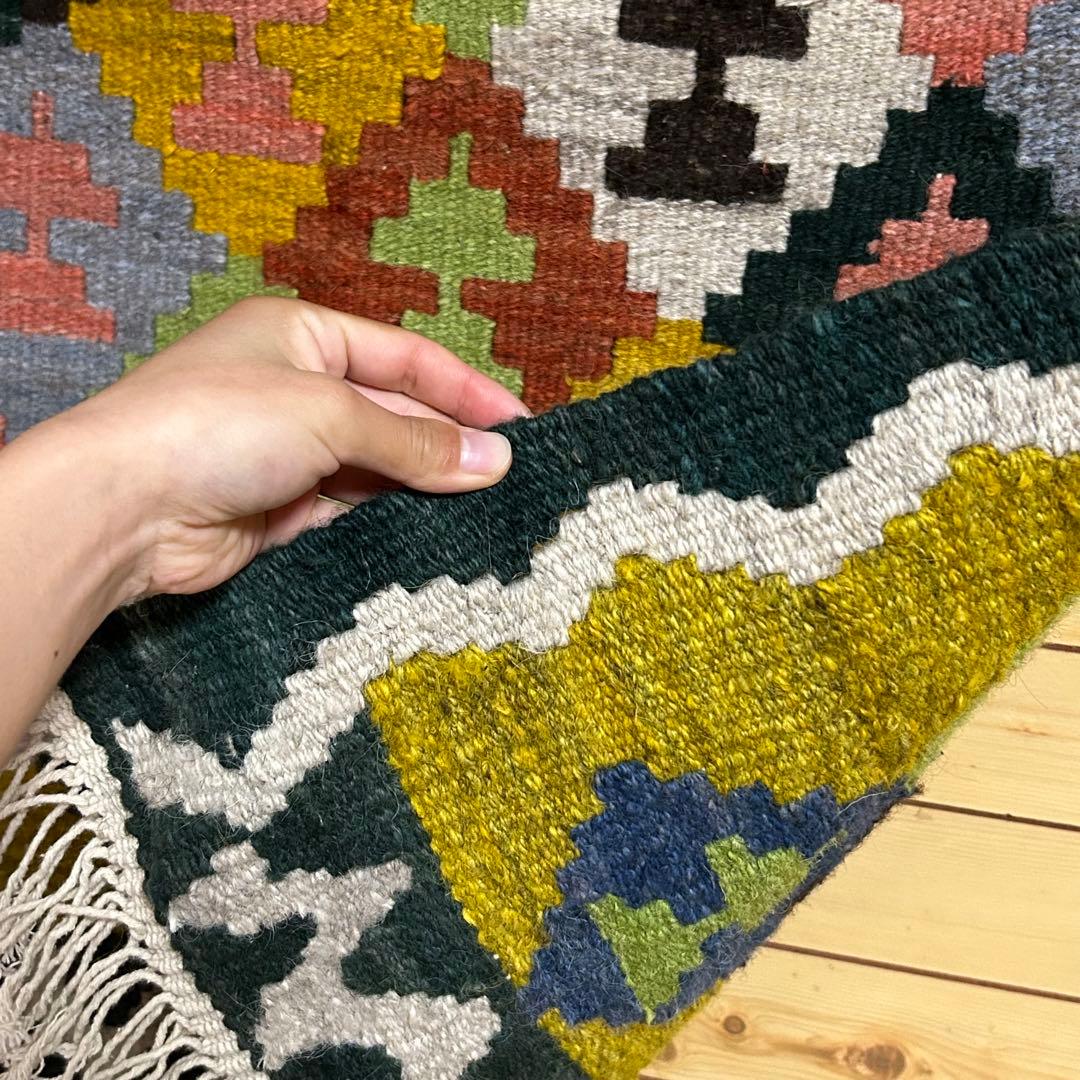 サマルカンド　手織り　草木染め　絨毯