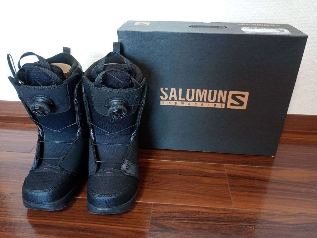 2023年9月新品購入 一度使用 SALOMON スノボブーツ 23cm ボア