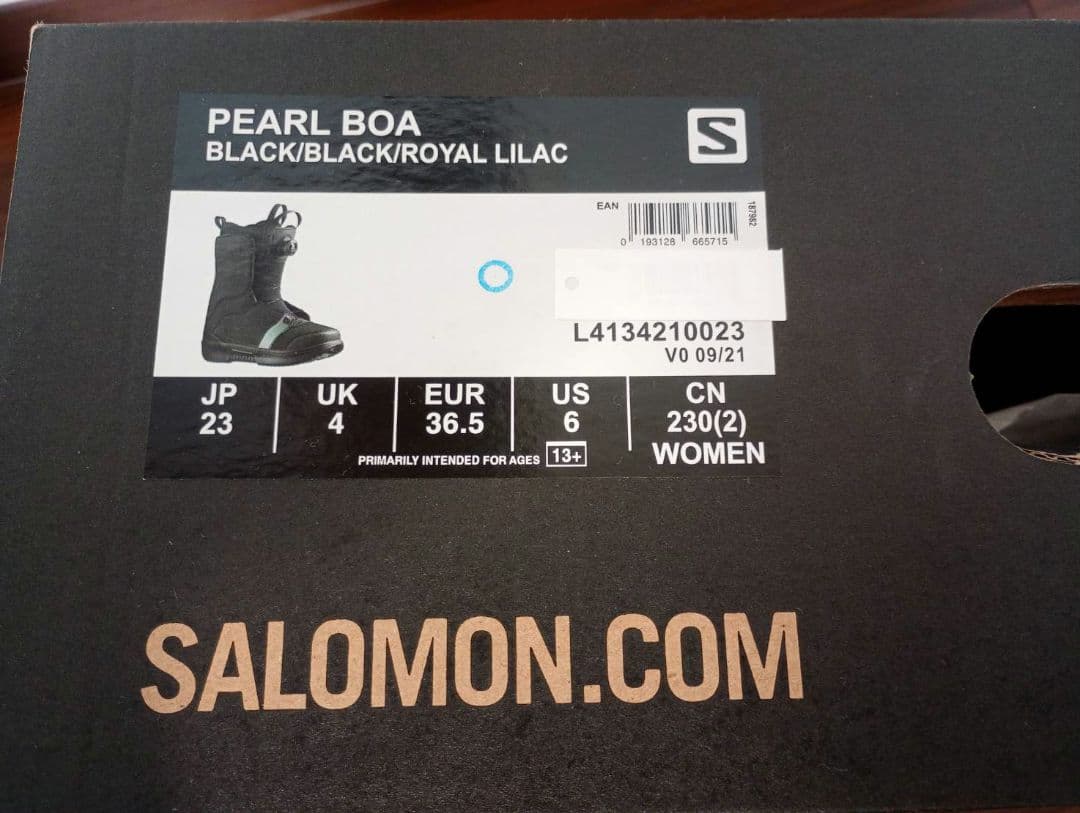 2023年9月新品購入 一度使用 SALOMON スノボブーツ 23cm ボア