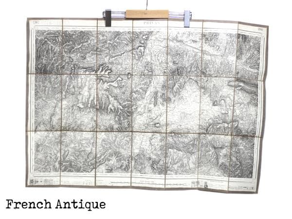 ★雰囲気◎★【フランス古物】アンティーク マップ / プリヴァの古地図