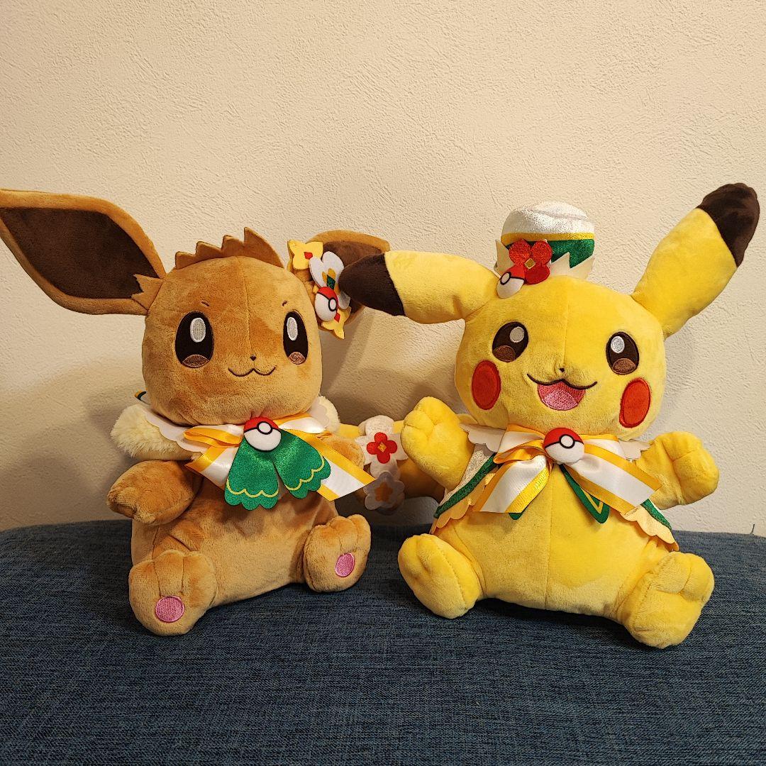 ポケパーク　限定　イーブイとピカチュウ ぬいぐるみ　パペット仕様